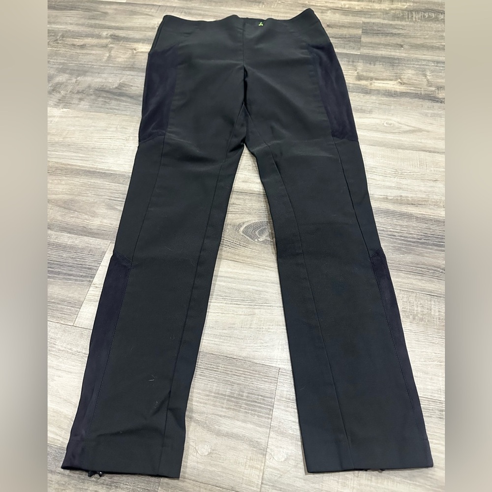 Sam Edelman Black Slim Dress Pants Size 10 Zipper Hem Career Workwear